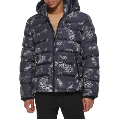 CASACA TOMMY HILFIGER ACOLCHADA CON CAPUCHA PARA HOMBRE