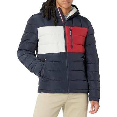 CASACA TOMMY HILFIGER ACOLCHADA RESISTENTE AL AGUA CON CAPUCHA PARA HOMBRE
