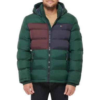 CASACA TOMMY HILFIGER ACOLCHADA CON CAPUCHA PARA HOMBRE