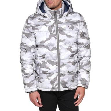 CASACA TOMMY HILFIGER ACOLCHADA CON CAPUCHA PARA HOMBRE