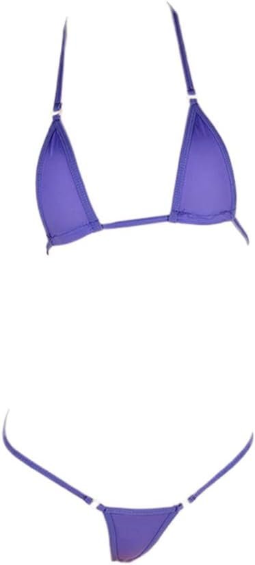 LINVME CONJUNTO DE MINI BIKINI DE SEDA CALIENTE SEXY PARA MUJER - 1