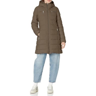 CASACA TOMMY HILFIGER LARGA CON CAPUCHA PARA MUJER