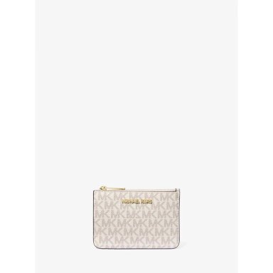 MICHAEL KORS MONEDERO PEQUEÑO CON LOGOTIPO DE JET SET TRAVEL | VAINILLA