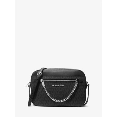 MICHAEL KORS BOLSO BANDOLERA GRANDE CON LOGOTIPO JET SETS | NEGRO