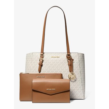 MICHAEL KORS BOLSO TOTE GRANDE 3 EN 1 CON LOGOTIPO DE CHARLOTTE | VAINILLA - 4