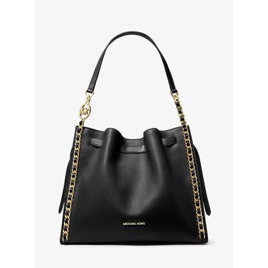 MICHAEL KORS BOLSO DE HOMBRO GRANDE CON CADENA MINA | NEGRO