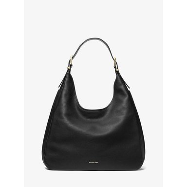MICHAEL KORS BOLSO DE HOMBRO TIPO HOBO DE PIEL GRANULADA DE NOLITA | NEGRO