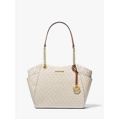 MICHAEL KORS BOLSO DE HOMBRO GRANDE CON LOGOTIPO DE JET SET | VAINILLA