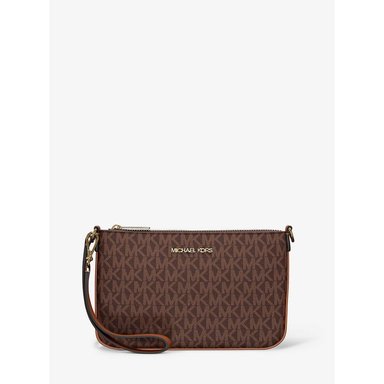 MICHAEL KORS BOLSO DE MANO CONVERTIBLE JET SET SMALL SIGNATURE LOGO | MARRÓN