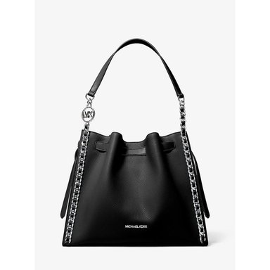 MICHAEL KORS BOLSO DE HOMBRO GRANDE CON CADENA MINA | NEGRO