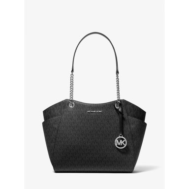 MICHAEL KORS BOLSO DE HOMBRO GRANDE CON LOGOTIPO DE JET SET | NEGRO