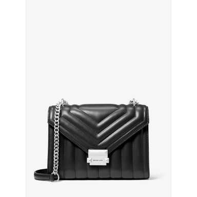 MICHAEL KORS BOLSO DE HOMBRO MEDIANO ACOLCHADO WHITNEY | NEGRO