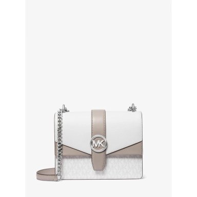 MICHAEL KORS BOLSO BANDOLERA GREENWICH CON LOGO DE LA FIRMA | BLANCO