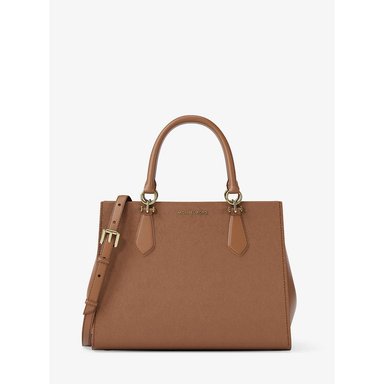 MICHAEL KORS BOLSO SATCHEL BOLSO DE PIEL SAFFIANO MARILYN | MARRÓN