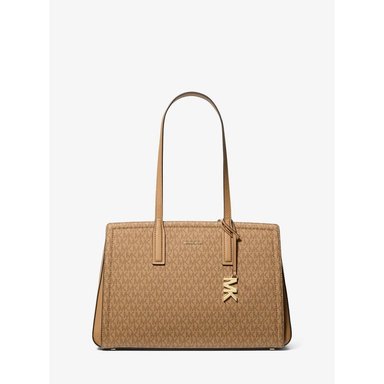 MICHAEL KORS BOLSO TOTE BOLSO LAILA CON LOGOTIPO DE LA FIRMA | BEIGE