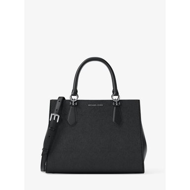MICHAEL KORS BOLSO SATCHEL BOLSO DE PIEL SAFFIANO MARILYN | NEGRO
