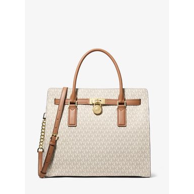 MICHAEL KORS BOLSO SATCHEL DE FIRMA HAMILTON MODERNE | VAINILLA