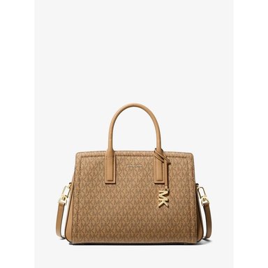 MICHAEL KORS BOLSO SATCHEL BOLSO CON LOGOTIPO DE LA FIRMA LAILA | BEIGE