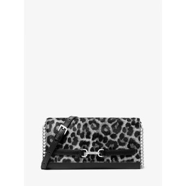 MICHAEL KORS BOLSO BANDOLERA ESTAMPADO DE LEOPARDO DE CARSON | NEGRO