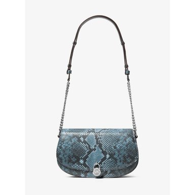 MICHAEL KORS BOLSO MILA CON RELIEVE DE SERPIENTE | AZUL CLARO