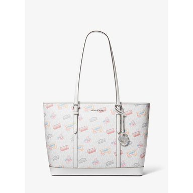 MICHAEL KORS BOLSO TOTE IMPRESO DE JET SET | BLANCO