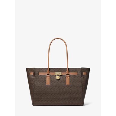 MICHAEL KORS BOLSO TOTE CON LOGOTIPO DE LA FIRMA HAMILTON MODERNE | CAFÉ