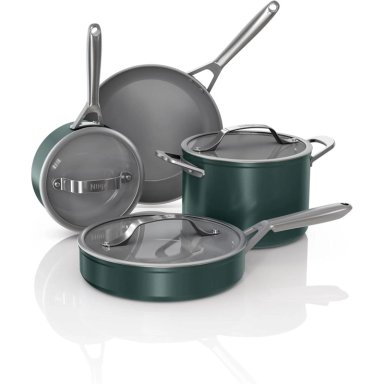 NINJA SET COCINA CW39007GN CERAMIC PRO 7 PIEZAS, CERÁMICA ANTIADHERENTE | VERDE