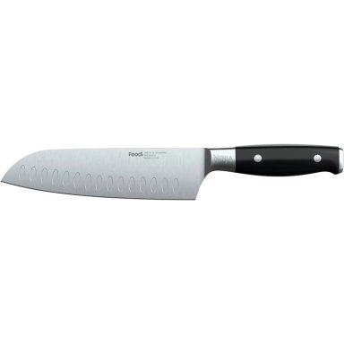 NINJA CUCHILLO SANTOKU K30118 FOODI NEVERDULL 7' ACERO ALEMÁN | NEGRO Y ACERO INOXIDABLE
