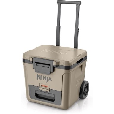 NINJA NEVERA PORTÁTIL FROSTVAULT FB230CS, CON RUEDAS Y CAJÓN SECO, 30 QT / 28,4 L | BEIGE ABEDUL