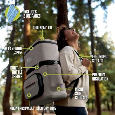 NINJA MOCHILA TÉRMICA FROSTVAULT GO CAN, 24 QT / 22,7 L | BEIGE - 6
