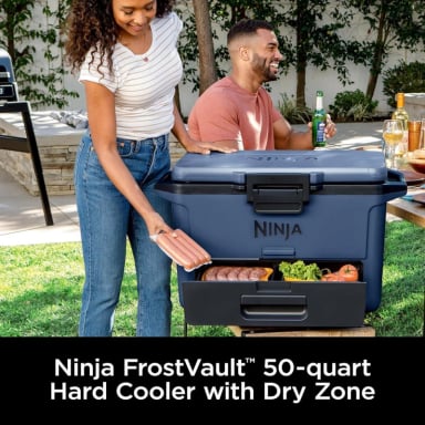 NINJA ENFRIADOR DURO FB151BL FROSTVAULT CON CAJÓN SECO, ALTA RESISTENCIA, 50 QT / 47,3 L | LAKESHORE BLUE - 2