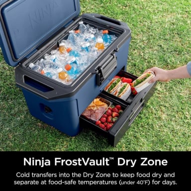 NINJA ENFRIADOR DURO FB151BL FROSTVAULT CON CAJÓN SECO, ALTA RESISTENCIA, 50 QT / 47,3 L | LAKESHORE BLUE - 3