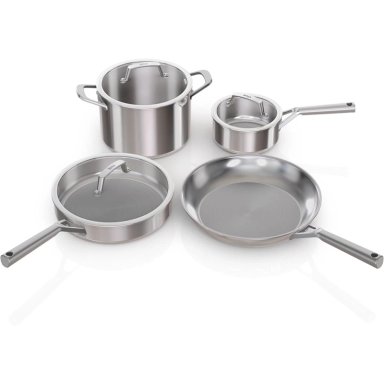 NINJA SET COCINA C99007 EVERCLAD ACERO INOXIDABLE 7 PIEZAS, TRIPLE CAPA | PLATEADO