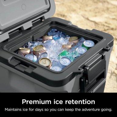 NINJA NEVERA PORTÁTIL FROSTVAULT FB230GY, CON RUEDAS Y CAJÓN SECO, 30 QT / 28,4 L | GRIS - 4