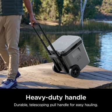 NINJA NEVERA PORTÁTIL FROSTVAULT FB230GY, CON RUEDAS Y CAJÓN SECO, 30 QT / 28,4 L | GRIS - 6