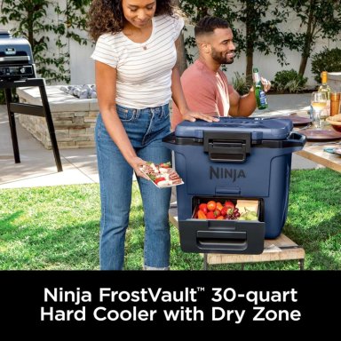 NINJA ENFRIADOR DURO FB131BL FROSTVAULT, CON CAJÓN SECO, ALTA RESISTENCIA, 30 QT / 28,4 L | LAKESHORE BLUE - 2