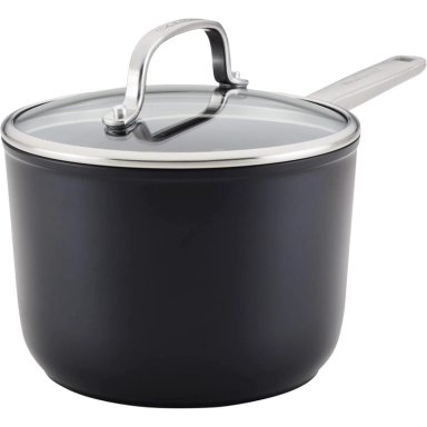 KITCHENAID CACEROLA ANODIZADA DURA 3 QT / 2.8 L | NEGRO MATE