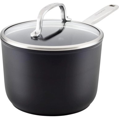 KITCHENAID CACEROLA 1.9 L CON TAPA, INDUCCIÓN ANODIZADA DURA | NEGRO MATE