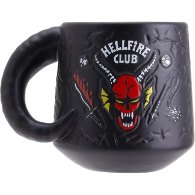 PALADONE STRANGER THINGS HELLFIRE CLUB, TAZA RELIEVE 400 ML OFICIAL - 1