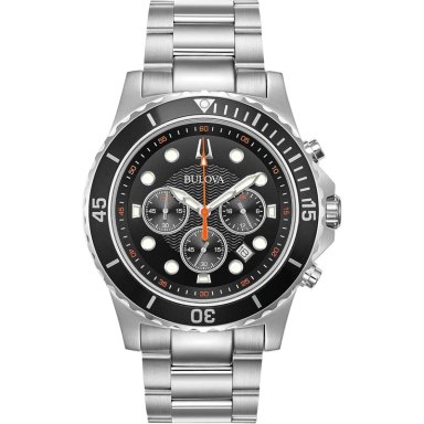 BULOVA RELOJ CLÁSICO DEPORTIVO HOMBRE CRONÓGRAFO CUARZO 6 AGUJAS CALENDARIO | PLATA