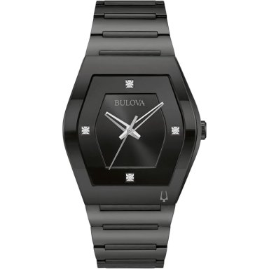 BULOVA RELOJ MODERNO DE HOMBRE 3 AGUJAS CRONÓGRAFO DIAMANTES GEMINI | NEGRO