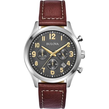 BULOVA RELOJ CLÁSICO HOMBRE CRONÓGRAFO 6 AGUJAS DE CUARZO ACERO CORREA CUERO | MARRÓN