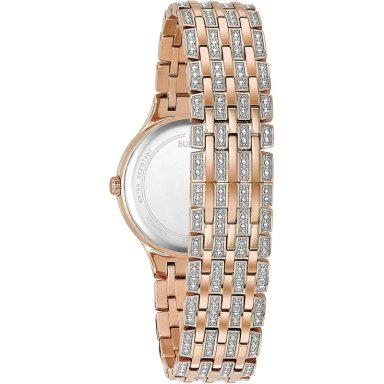 BULOVA RELOJ CRYSTAL PHANTOM MUJER CUARZO DOS AGUJAS CRISTALES PAVÉ | PLATA - 4