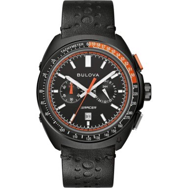BULOVA RELOJ CRONÓGRAFO HOMBRE ESTILO RACER 3 AGUJAS CUERO ÍNDICES LUMINOSOS | NEGRO - 1
