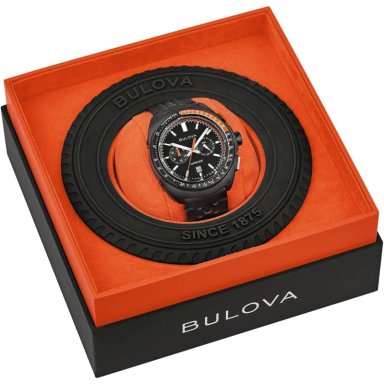 BULOVA RELOJ CRONÓGRAFO HOMBRE ESTILO RACER 3 AGUJAS CUERO ÍNDICES LUMINOSOS | NEGRO - 4