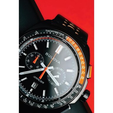 BULOVA RELOJ CRONÓGRAFO HOMBRE ESTILO RACER 3 AGUJAS CUERO ÍNDICES LUMINOSOS | NEGRO - 5