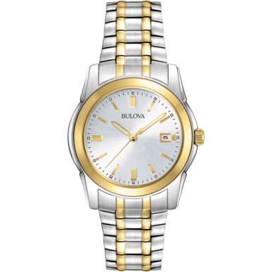 BULOVA RELOJ CLÁSICO PARA HOMBRE DE ACERO INOXIDABLE CON CUARZO Y FECHA | ORO/PLATA