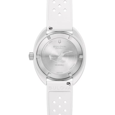 BULOVA RELOJ OCEANOGRAPHER SNORKEL AMAZON CUARZO 3 AGUJAS CERÁMICA CAUCHO | BLANCO - 4