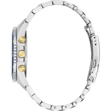 BULOVA RELOJ CRONÓGRAFO PARA HOMBRE MARINE STAR DE ACERO INOXIDABLE CON CUARZO | PLATA/AZUL - 2