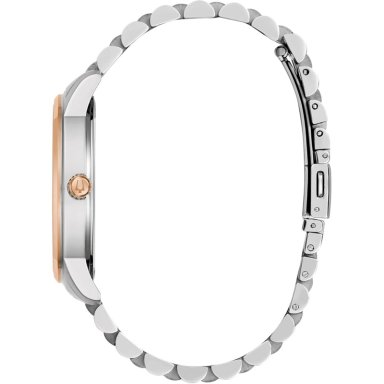 BULOVA RELOJ CLÁSICO HOMBRE CUARZO 3 AGUJAS DIAMANTES FECHA BRAZALETE ACERO | PLATA/ORO ROSA - 2